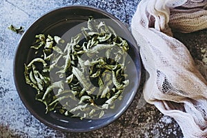 Dried verbena leaves to make infusions