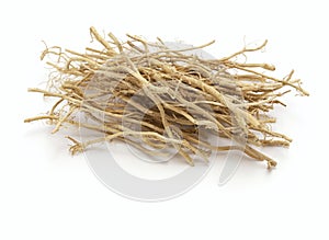 Dried vetiver roots photo