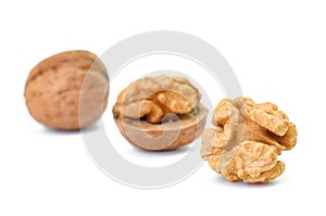 Dried walnuts closeup