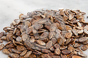 Dried watermelon seeds.Blurred focus.Ð¡oncept of useful properties, treatment