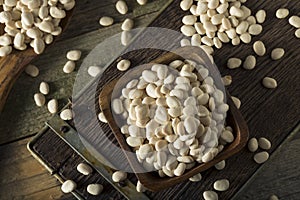 Dried White Organic Baby Lime Beans