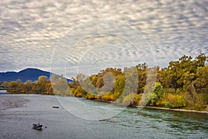 Drift boat on Sacramento River