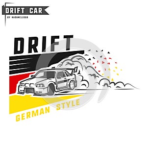 Drift sport team print for t-shirt,emblems and logo.