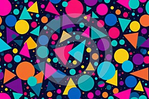 Vibrant Reverie: Abstract Multi-Color Shapes in a Dreamlike State photo