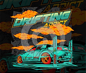 DRIFTING ADDICT ILLUSTRATION