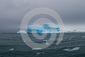Drifting Blue Iceberg