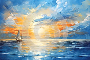 Drifting Dreams: A Poetic Sunset on the Coherent Seas