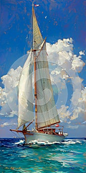 Drifting on a Sunny Day: A Journey on a Sailboat through the Big