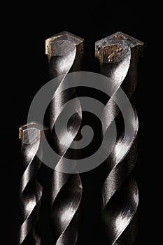 A dril set on black ground