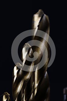 A dril set on black ground