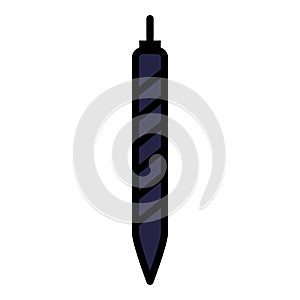 Drill bit line icon isolated on white background. Black flat thin icon on modern outline style. Linear symbol and editable stroke