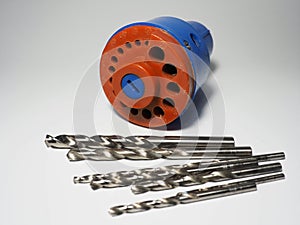 Drill bit sharpener. Special drill bit sharpening device