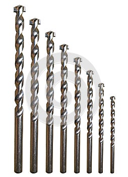 Drill Bits for Concrete Set Isolated