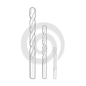 Drill bits - drawing photo