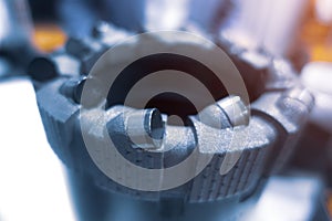 Drill bits and heads. Special purpose tool. Shallow depth of field