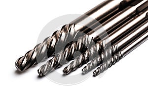 Drill extractors close up view isolated on white background