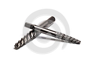 Drill extractors close up view  on white background