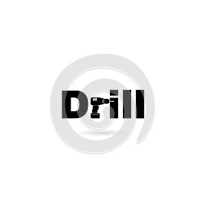 Drill icon on white background