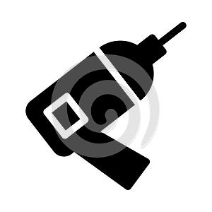 Drill machine vector glyph flat icon
