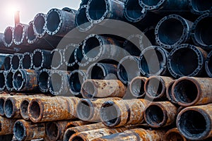 Drill pipe of  oil drilling platforms.