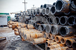 Drill pipe of  oil drilling platforms.