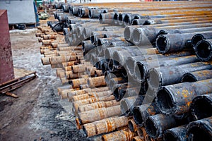 Drill pipe of  oil drilling platforms.