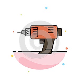 Drill, Power, Machine, Cordless, Electronics Abstract Flat Color Icon Template