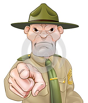 Drill Sergeant Pointing