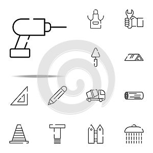 drill, tool for repair icon. construction icons universal set for web and mobile