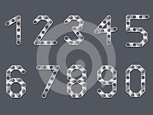 Drilled metallic numbers