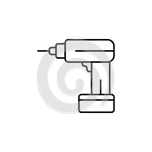 Driller construction tool icon. Simple line, outline vector of construction tools icons for ui and ux, website or mobile