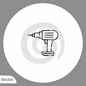 Driller icon sign vector,Symbol, logo illustration for web and mobile