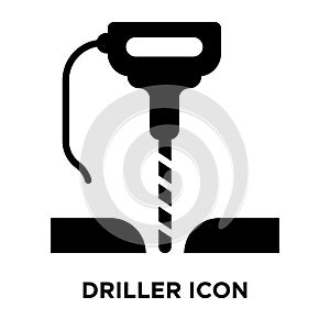 Driller icon vector isolated on white background, logo concept o