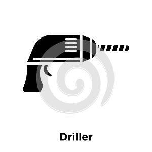 Driller icon vector isolated on white background, logo concept o