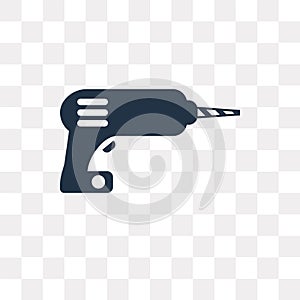 Driller vector icon isolated on transparent background, Driller