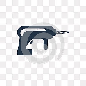 Driller vector icon isolated on transparent background, Driller