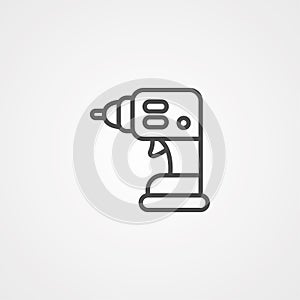 Driller vector icon sign symbol