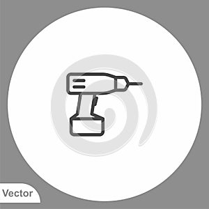 Driller vector icon sign symbol