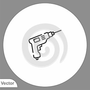 Driller vector icon sign symbol