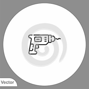 Driller vector icon sign symbol