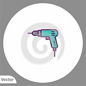 Driller vector icon sign symbol