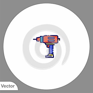 Driller vector icon sign symbol