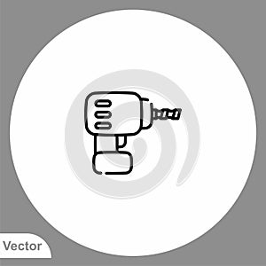 Driller vector icon sign symbol