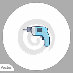 Driller vector icon sign symbol