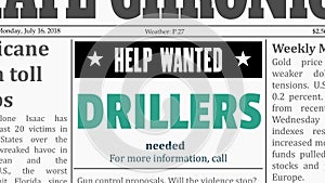 Drillers job offer