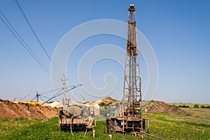 Drillers produce core sampling