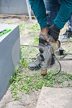 Drilling drill ground for construction