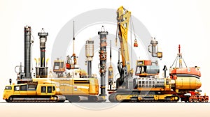 Drilling Equipment Drilling Instrumentation on white background