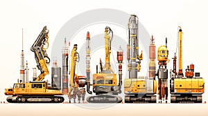 Drilling Equipment Drilling Instrumentation on white background