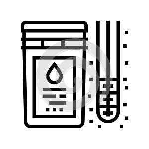 drilling fluids line icon vector illustration